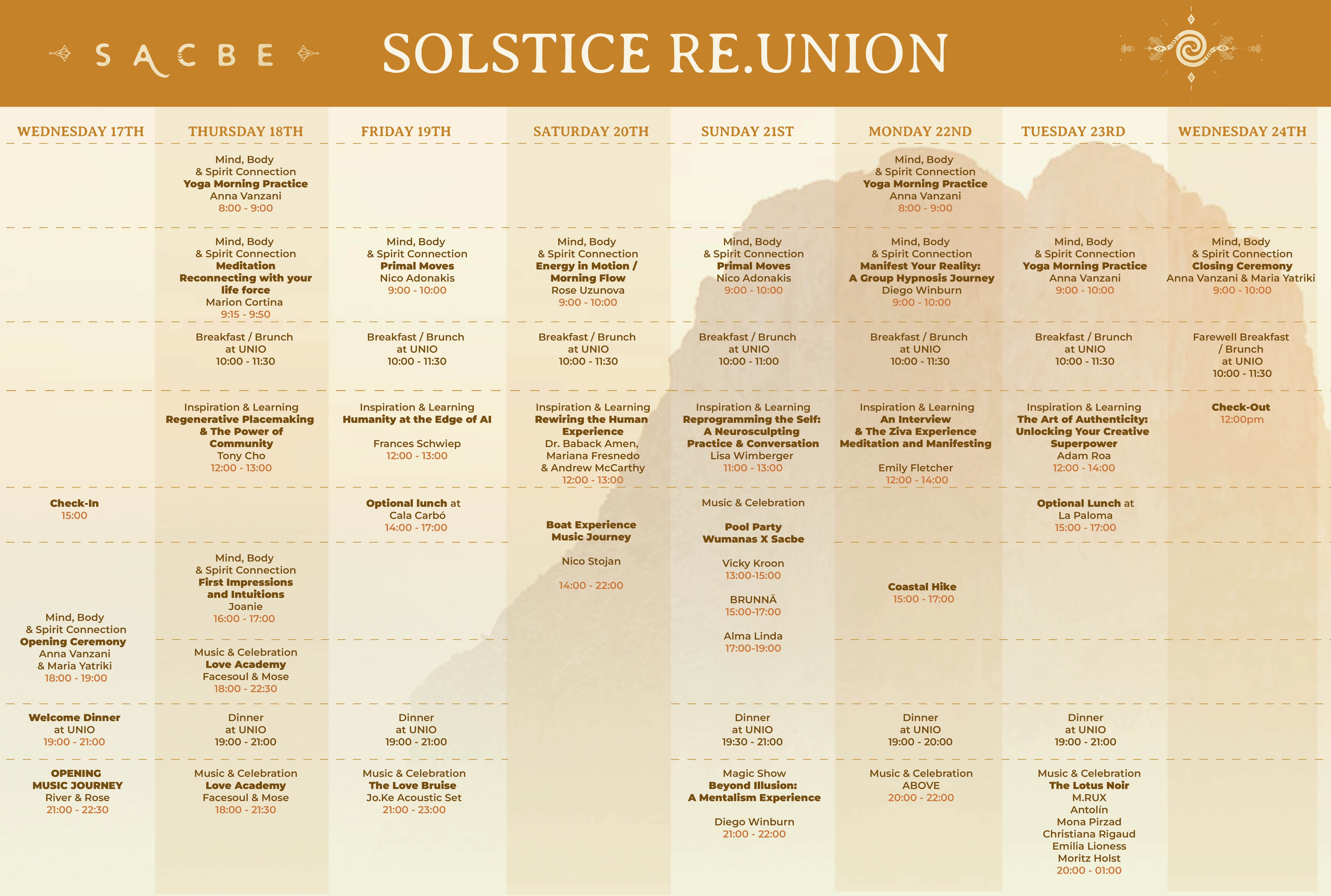 Ibiza 2026 programming schedule